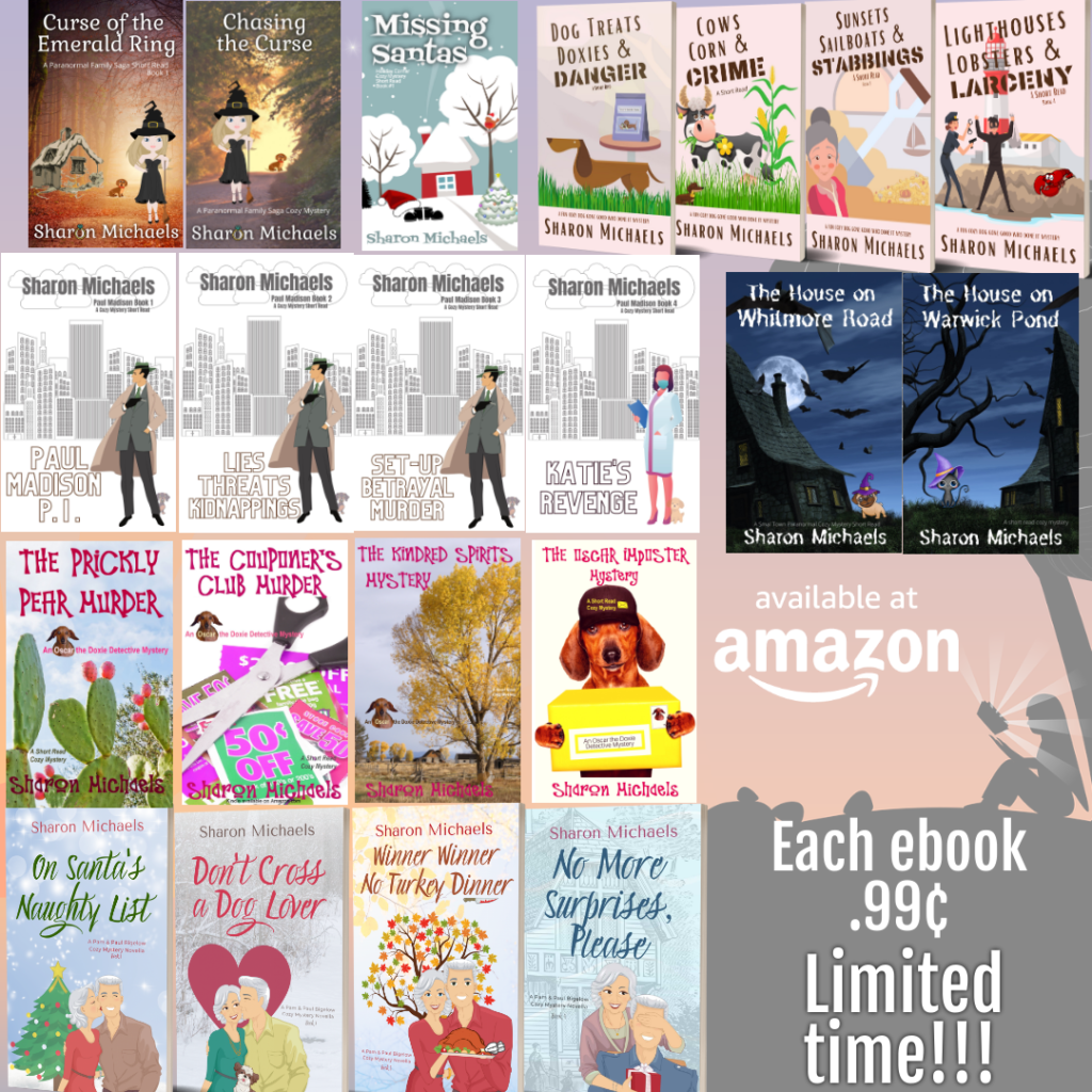 Author Sharon Michaels Cozy Mystery Kindle Books on sale for .99¢