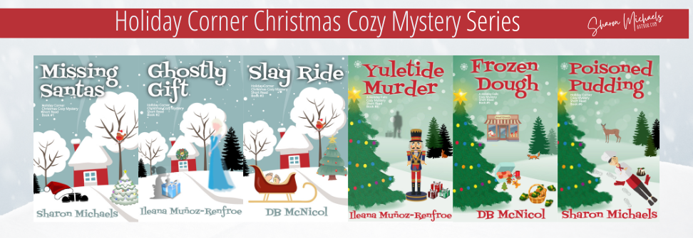 Christmas Cozy Mystery series from author Sharon Michaels
