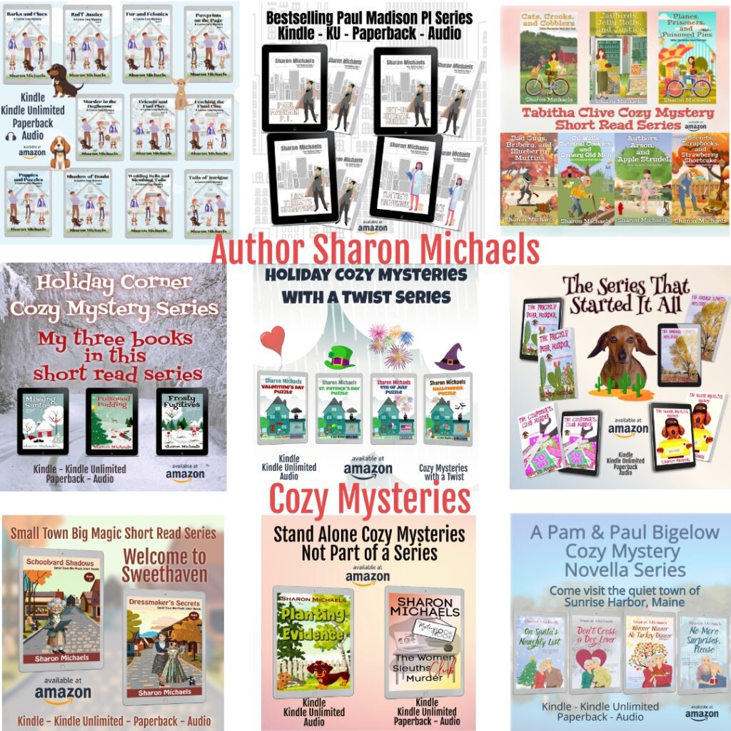 Sharon Michaels Author cozy mystery books on Amazon