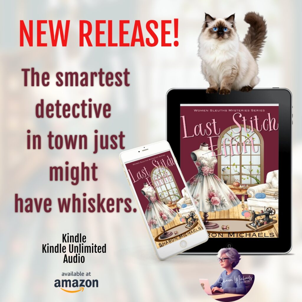 Animal Crafts Knitting Cozy Mystery on Amazon from Sharon Michaels Author